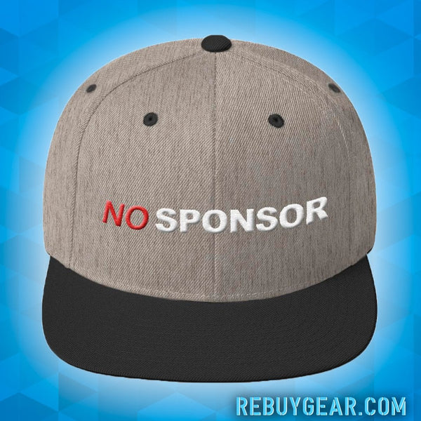 NO SPONSOR - 3D embroidered Snapback Hat