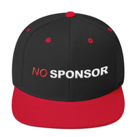 NO SPONSOR - 3D embroidered Snapback Hat