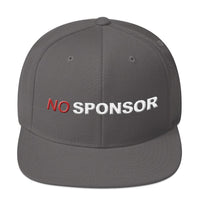 NO SPONSOR - 3D embroidered Snapback Hat